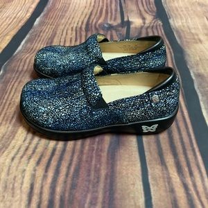 Algeria size 34 Keli Clogs New! Blue Crackle